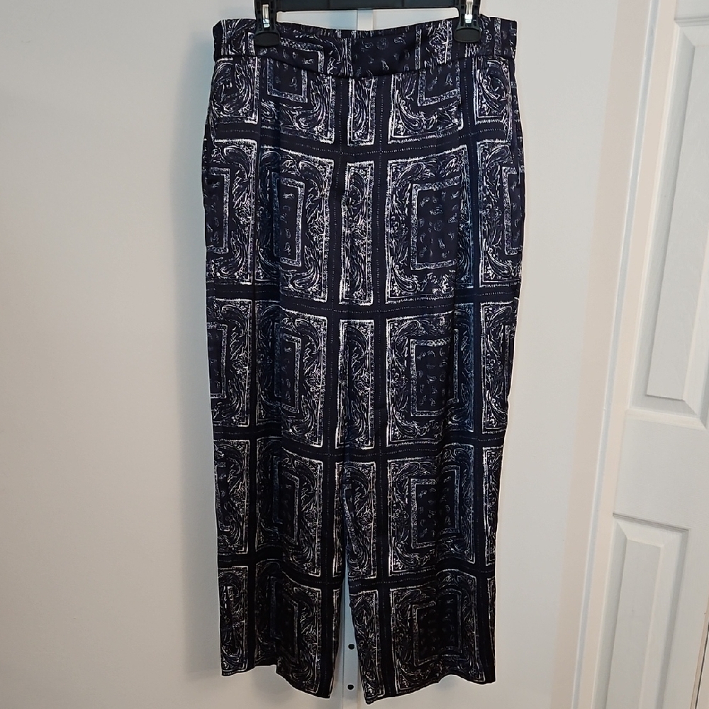 Simply Vera Vera Wang Wide Leg Pants Size 12 Paisley